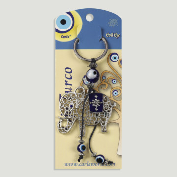 Hook 58. Metal key ring. Turkish Eye with Turkish Eye