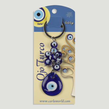 Hook 63. Metal key ring. Turkish Eye with Turkish Eye