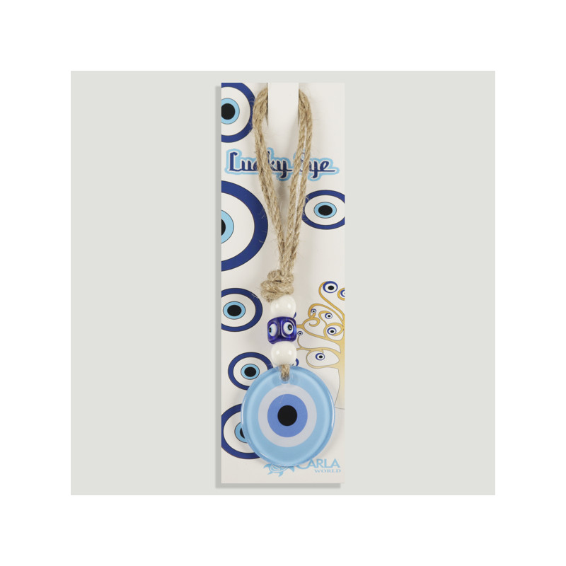Gancho 29. Amuleto cristal. Ojo turco. 18/20cm Gancho 29. Amuleto cristal. Ojo turco. 18/20cm