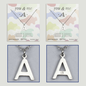 Replenishment - You & Me - Letter A - Silver Steel. 7/8mm