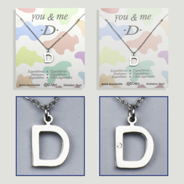 Replenishment - You & Me - Letter D - Silver Steel. 7/8mm