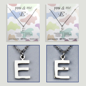 Replenishment - You & Me - Letter E - Silver Steel. 7/8mm