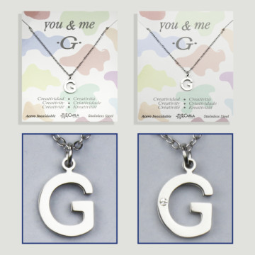 Replenishment - You & Me - Letter G - Silver Steel. 7/8mm