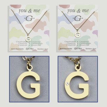 Replenishment - You & Me - Letter G - Golden Steel. 7/8mm