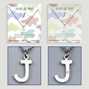 Replenishment - You & Me - Letter J - Silver Steel. 7/8mm