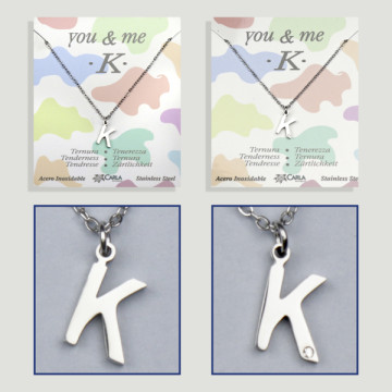Replenishment - You & Me - Letter K - Silver Steel. 7/8mm