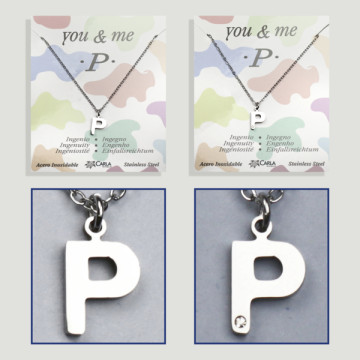Replenishment - You & Me - Letter P - Silver Steel. 7/8mm