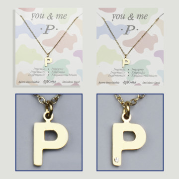 Replenishment - You & Me - Letter P - Golden Steel. 7/8mm