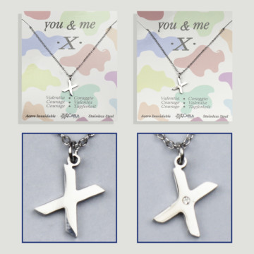 Replenishment - You & Me - Letter X - Silver Steel. 7/8mm