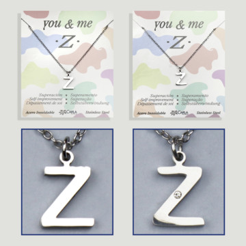 Réapprovisionnement - You & Me - Lettre Z - Acier Argenté. 7/8mm