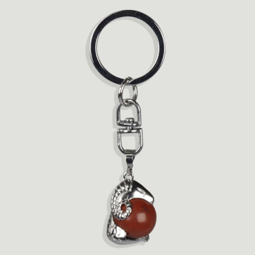 ZODIAC KEYRING replacement. Silver plated keychain -Aries
