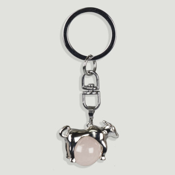 ZODIAC KEYRING replacement. Silver plated keychain -Taurus