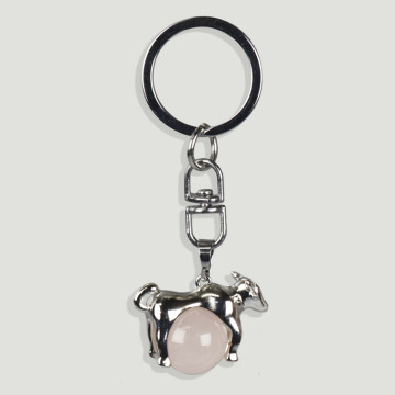 Remplacement du ZODIAC KEYRING. Porte-clés plaqué argent -Taureau