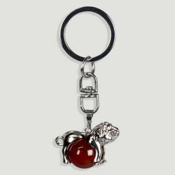 ZODIAC KEYRING replacement. Silver plated keychain -Leo