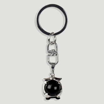 ZODIAC KEYRING replacement. Silver plated keychain -Pound