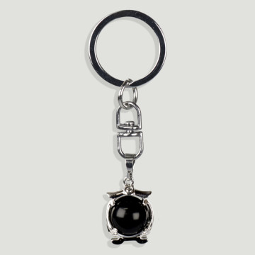 Substituição do ZODIAC KEYRING. Chaveiro folheado a prata -Libra