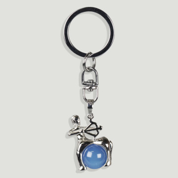 Remplacement du ZODIAC KEYRING. Porte-clés plaqué argent -Sagittaire