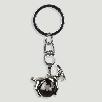 Remplacement du ZODIAC KEYRING. Porte-clés plaqué argent -Capricorne