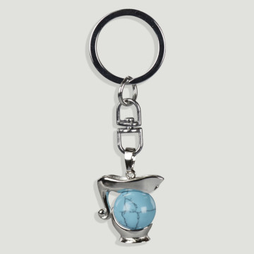 ZODIAC KEYRING replacement. Silver plated keychain -Aquarium