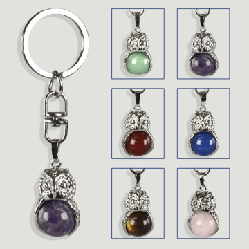 Remplacement du ZODIAC KEYRING. Porte-clés plaqué argent -Hibou