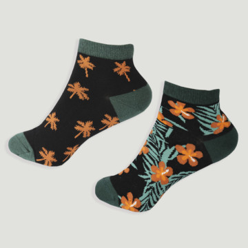 Crochet 01 - Chaussettes avec dessin de : feuilles d'automne