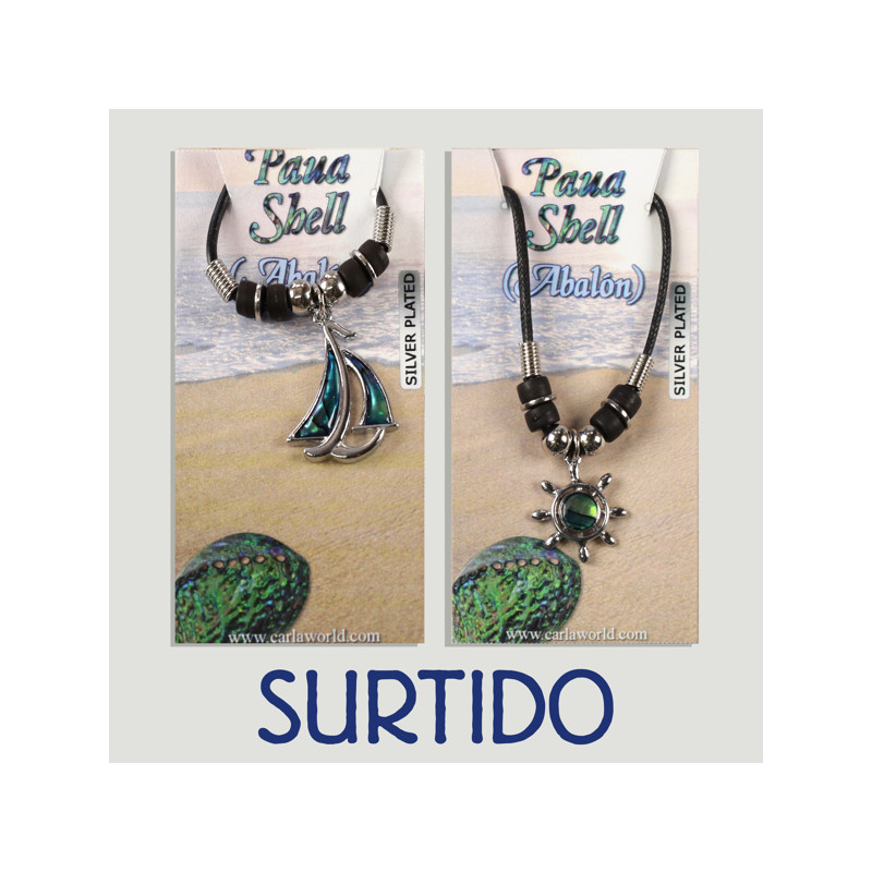 Hook 02 – Abalone pendant with cord. Assorted models. Hook 02 – Abalone pendant with cord. Assorted models.