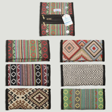 Cotton purse/wallet. 11X22cm. Assorted colors