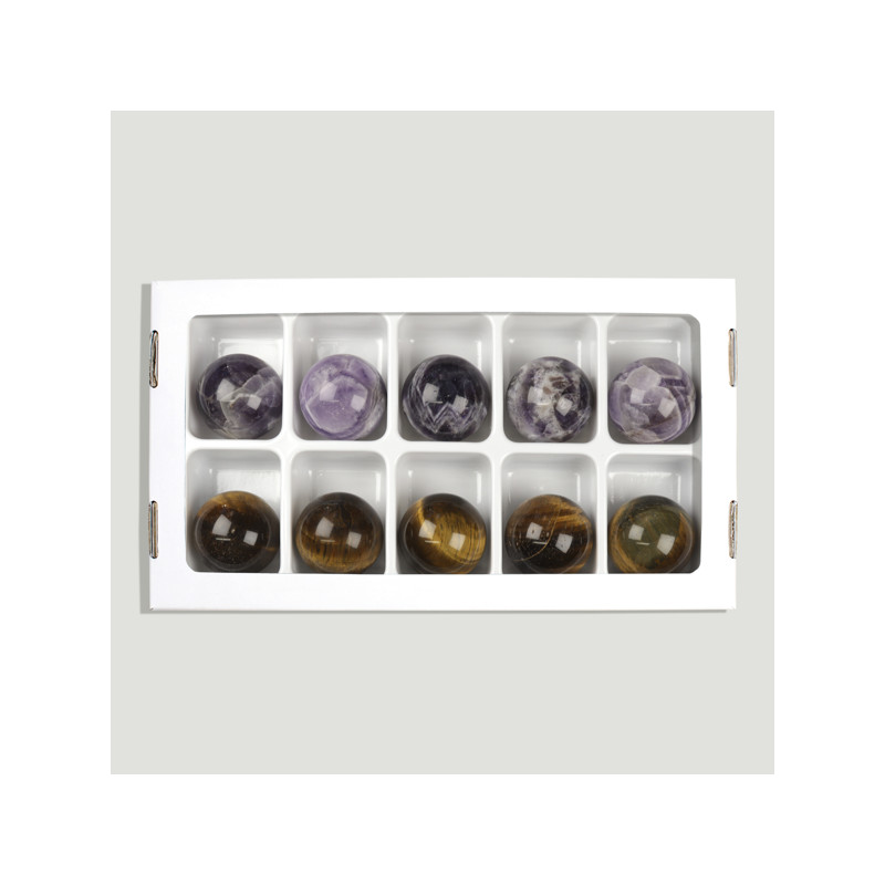 Bola 4cm. Amatista, Ojo de Tigre. (Al10) Bola 4cm. Amatista, Ojo de Tigre. (Al10)