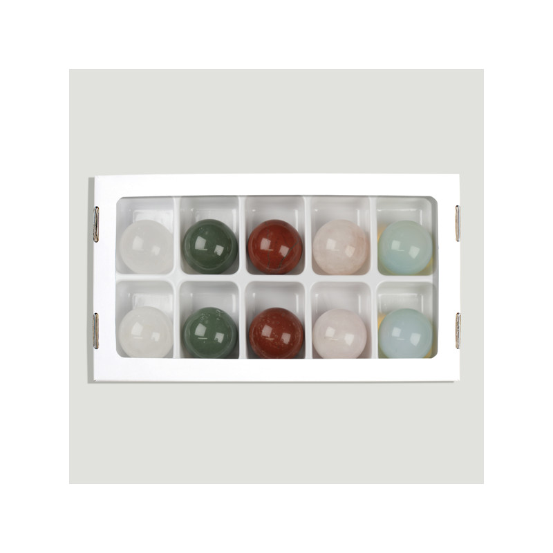 Boule 4cm. Quartz, Cristal, Jaspe, Aventurine, Opaline. (Al10) Boule 4cm. Quartz, Cristal, Jaspe, Aventurine, Opaline. (Al10)