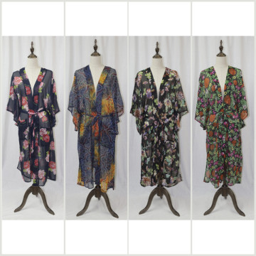 Long chiffon kimono.