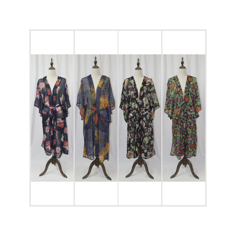 Kimono long en mousseline. Kimono long en mousseline.