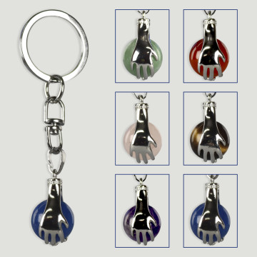 ZODIAC KEYRING replacement. Silver plated keychain -Hand