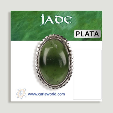 NEPHRITE JADE Open Silver Ring. From 7gr. (PRICE PER GRAM)