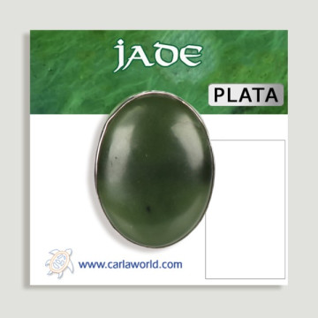 Anel de prata aberto NEFRITE JADE. A partir de 7gr. (PREÇO POR GRAMA)