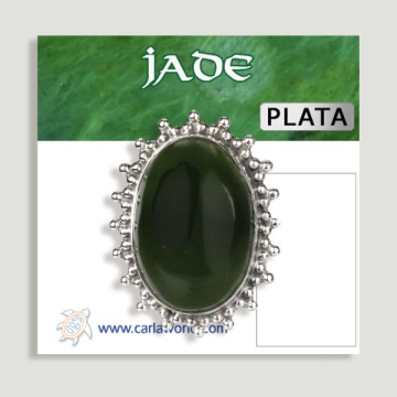 NEPHRITE JADE Open Silver Ring. From 7gr. (PRICE PER GRAM)