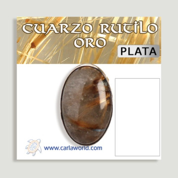 Anillo Plata  ajustable . Rutilo Oro. A partir 6gr. (PRECIO POR GRAMO)