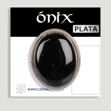 Anel de prata. Ônix. A partir de 6gr. (PREÇO POR GRAMA)