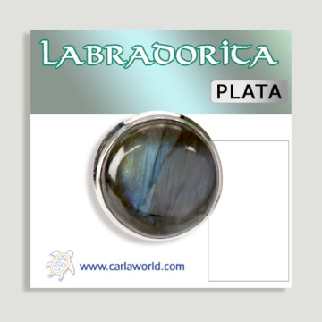 Bague en argent ouvert. Labradorite. A partir de 8gr. (PRIX PAR GRAMME)