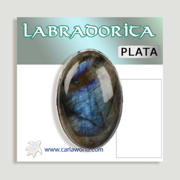 Anel de prata aberto. Labradorite. A partir de 8 gr. (PREÇO POR GRAMA)