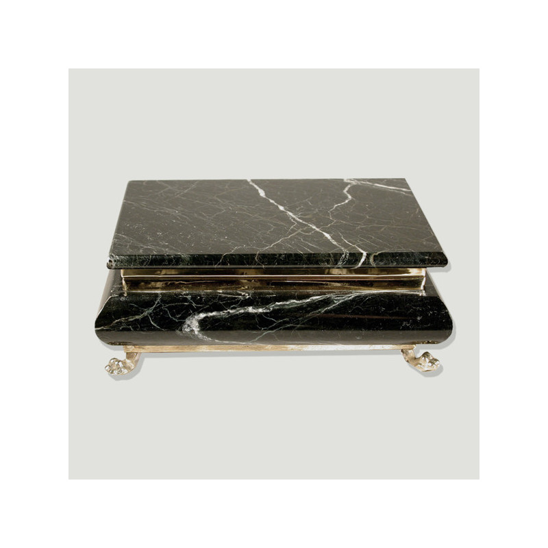 Pakistan Onyx Jewel Box w/metal, Black 18x13cm Pakistan Onyx Jewel Box w/metal, Black 18x13cm