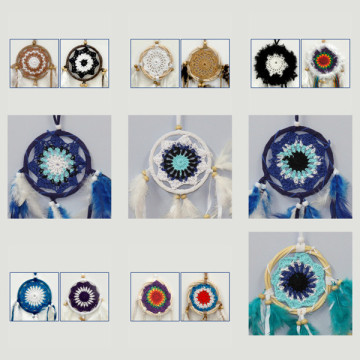 Macrame dream catcher. 9cm. Assorted models
