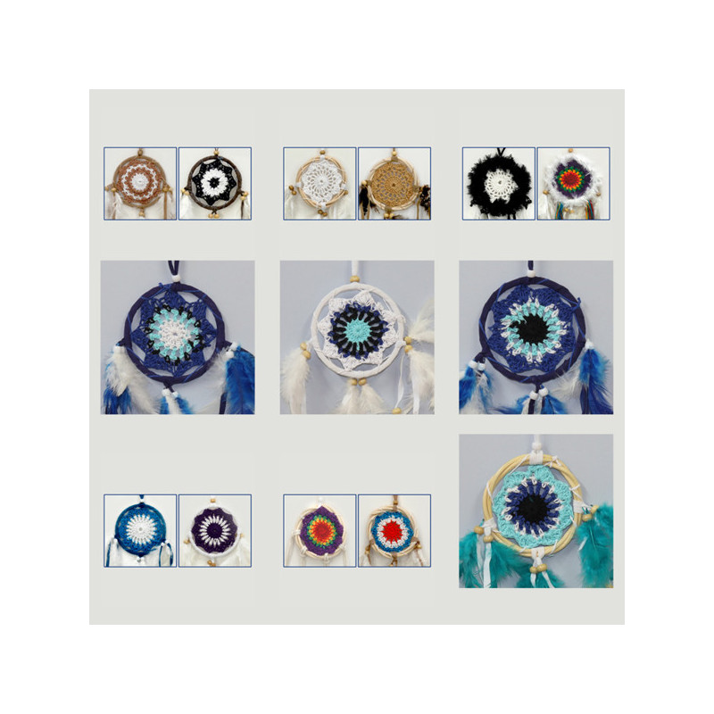 Replacement. Macrame dream catcher. 9cm. Assorted models Replacement. Macrame dream catcher. 9cm. Assorted models