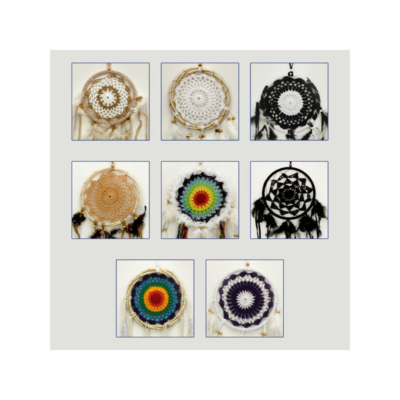 Replacement. Macrame dream catcher. 16cm. Assorted models Replacement. Macrame dream catcher. 16cm. Assorted models