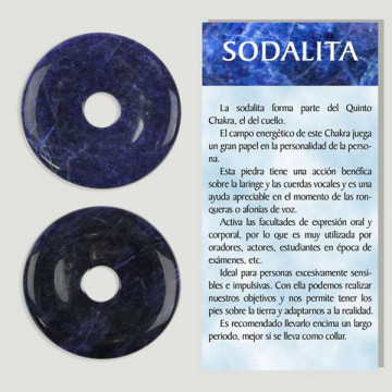 SODALITA. Colgante donut. 40mm