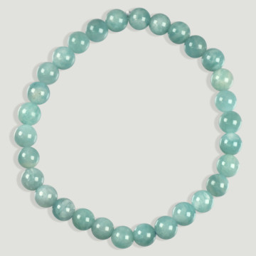 AMAZONITE. Elastic bracelet. Ball 6 mm