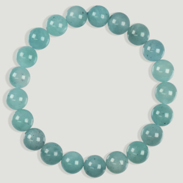 AMAZONITE. Bracelet élastique. Boule 10 mm