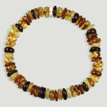 AMBER. Elastic bracelet. 7mm disc