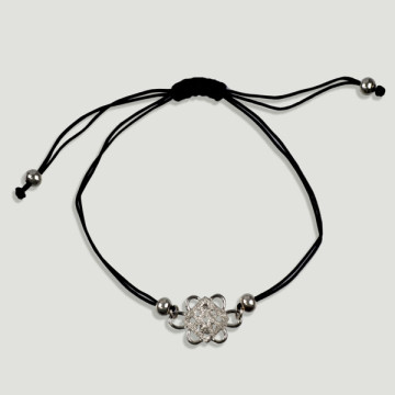 NUDO CELTA PLATA. Pulsera ajustable