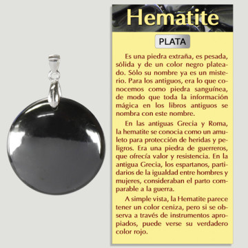 HEMATITE. Colgante PLATA. Formas surtidas