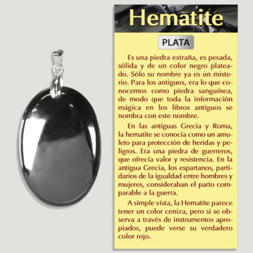 HEMATITE. Colgante PLATA. Formas surtidas